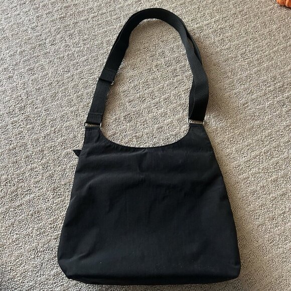 Baggallini Bucket/Cross Shoulder Charcoal Gray Zipper Bag W/Adjustable Strap  - Picture 8 of 14